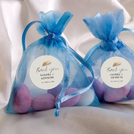 Klassiek & Elegant Dank je wel Ronde Sticker