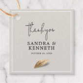 Klassiek & Elegant Dank u Bruiloft Bedankjes Labels (Voorkant)