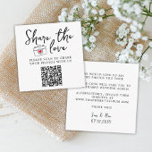 Klassiek Elegant Deel de Liefde QR Code Informatiekaartje