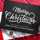 Klassiek elegant donkerduister patroon feestdagenkaart