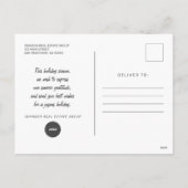 Klassiek elegant donkerduister patroon feestdagenkaart (Achterkant)