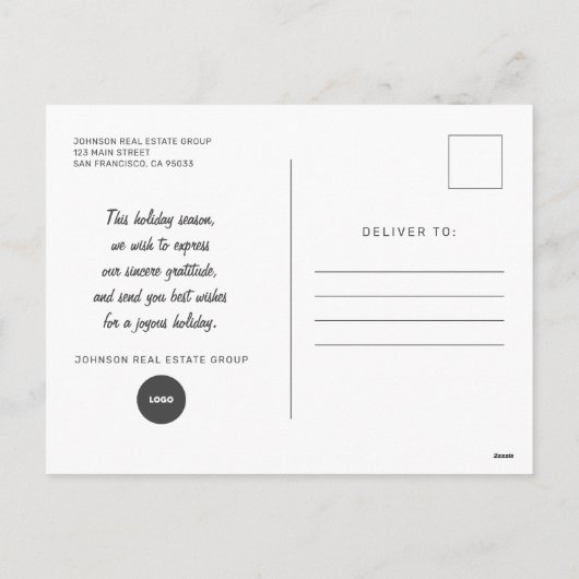 Klassiek elegant donkerduister patroon feestdagenkaart (Achterkant)