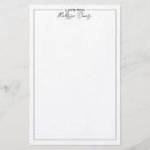 Klassiek Elegant een noot van zwart-wit Briefpapier (Voorkant)