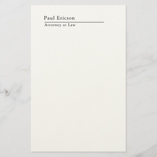 Klassiek Elegant Eenvoudig Professioneel Briefpapier (Voorkant)