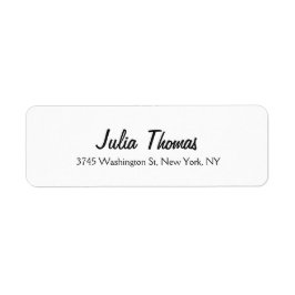 Klassiek Elegant Eenvoudig Professioneel Wit Etiket
