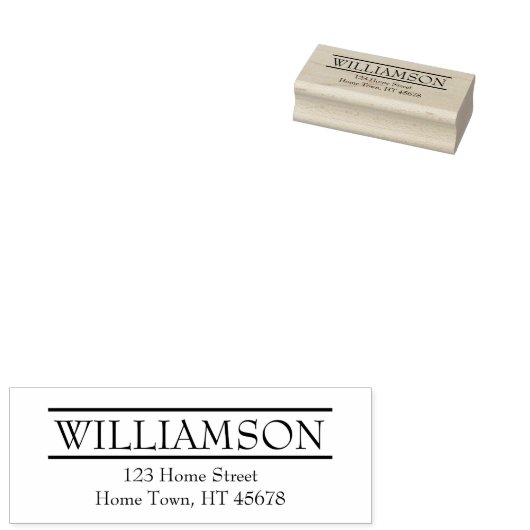 Klassiek Elegant Eenvoudig Retouradres Rubberstempel (Gestempeld)