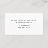 Klassiek elegant faux-leder visitekaartje (Achterkant)