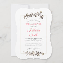 Klassiek elegant  Flowers Roze Vrijgezellenfeest Kaart