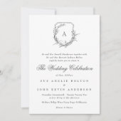 Klassiek Elegant Formeel Traditioneel Monogram log Kaart (Voorkant)