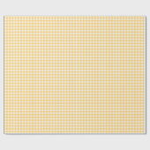 Klassiek elegant geel Gingham patroon Cadeaupapier (Vlak)