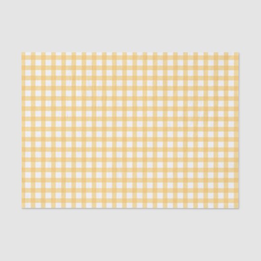 Klassiek elegant geel Gingham patroon Tissuepapier (Voorkant)
