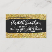 Klassiek & Elegant Gouden Glitter Modern Luxe Aang Visitekaartje (Voorkant)