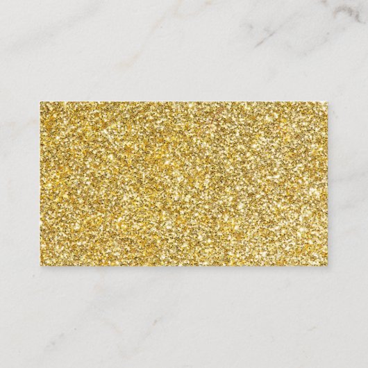 Klassiek & Elegant Gouden Glitter Modern Luxe Maat Visitekaartje (Achterkant)