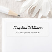 Klassiek Elegant Handschrift Wit Modern Plain Etiket (Insitu)