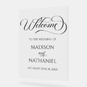 Klassiek Elegant Huwelijk Acryl Welkomstbord Acryl Bord (Hoek)