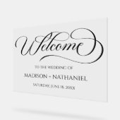 Klassiek Elegant Huwelijk Acryl Welkomstbord Bord (Hoek)