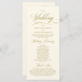 Klassiek Elegant Huwelijks Uitvouwbaar Programma Programmakaart (Voorkant / Achterkant)