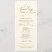 Klassiek Elegant Huwelijks Uitvouwbaar Programma Programmakaart (Voorkant)