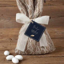 Klassiek & Elegant ik donkerblauw ik dank u bruilo Bedankjes Labels