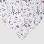 Klassiek Elegant Kerstmis Botanisch gebladerte Tissuepapier (Detail)