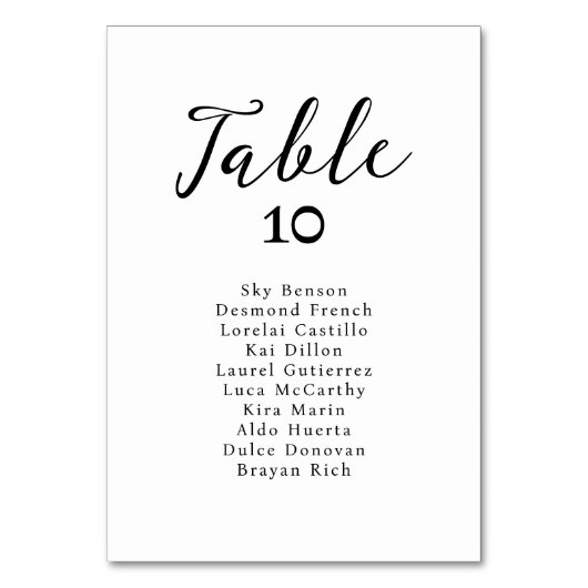 Klassiek & Elegant Klein Bruiloft Zitbord Kaart (Voorkant)