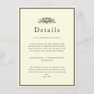 Klassiek Elegant Lijst Huwelijksdetails Bijlage