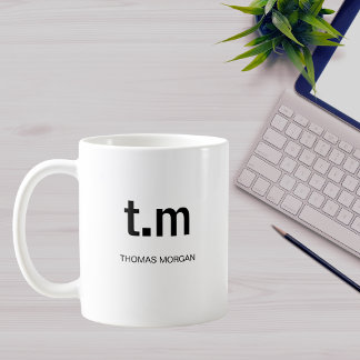 Klassiek Elegant Minimaal Monogram Koffie Koffiemok