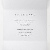 Klassiek elegant minimalistisch botanisch lef eenv drieluik uitnodiging (Binnenkant midden)