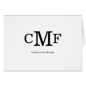 Klassiek Elegant modern, eenvoudig 3-monogram Init (Voorkant Horizontaal)