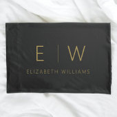 Klassiek Elegant Modern Minimalistisch Zwart Goud Kussensloop