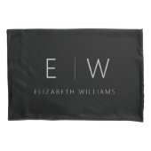 Klassiek Elegant Modern Minimalistisch Zwart Wit Kussensloop (Voorkant)