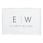 Klassiek Elegant Modern Minimalistisch Zwart Wit Kussensloop (Voorkant)