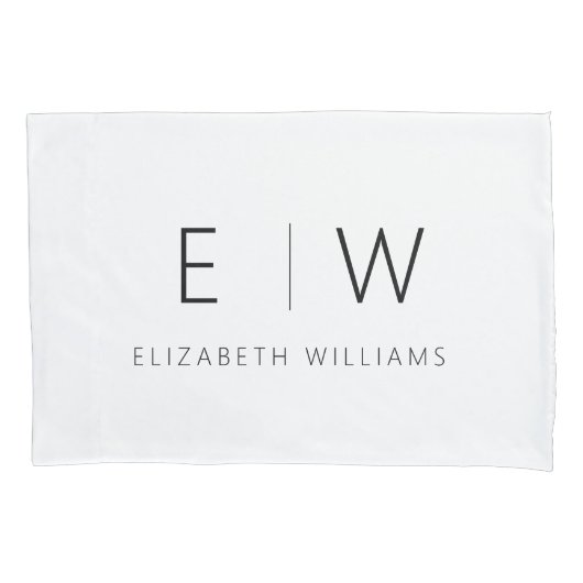 Klassiek Elegant Modern Minimalistisch Zwart Wit Kussensloop (Voorkant)