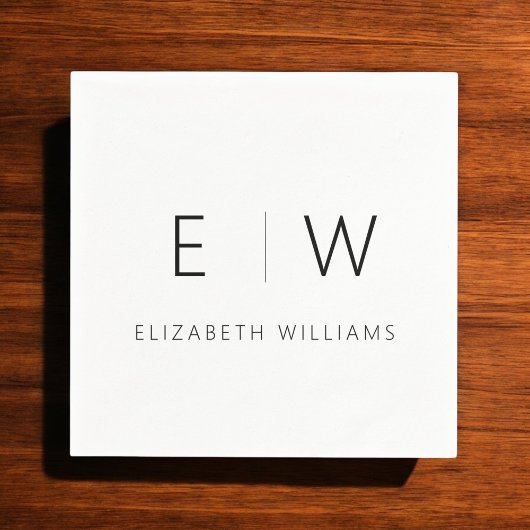 Klassiek Elegant Modern Minimalistisch Zwart Wit Servet