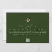 Klassiek Elegant Monogram Bladerkrans twee foto's Feestdagenkaart (Achterkant)