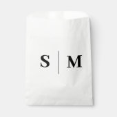 Klassiek Elegant Monogram Huwelijk Bedankzakje (Voorkant)