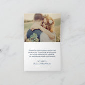 Klassiek Elegant Navy Blauwe Trouw Monogram Bedankkaart (Binnen)