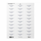 Klassiek & Elegant Navy Witte Retouradres Etiket (Full Sheet)