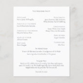 Klassiek Elegant Neutraal Monogram Trouwprogramma (Achterkant)