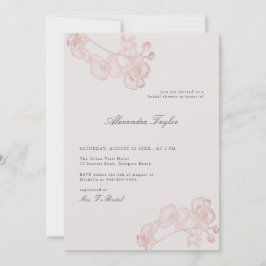 Klassiek Elegant Orchid Ink Floral Vrijgezellenfee Kaart