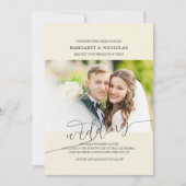 Klassiek elegant paar foto bruiloft uitnodiging (Voorkant)