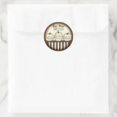 Klassiek Elegant Pompoen Adres Label (Tas)
