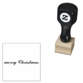 Klassiek Elegant Prettig Kerstscript Rubberstempel (Gestempeld)