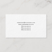 Klassiek & Elegant Professioneel Dikke Luxe Zwart Visitekaartje (Achterkant)