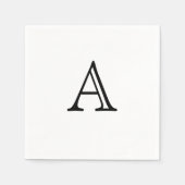 Klassiek Elegant Professioneel Monogram Servet (Voorkant)