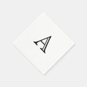 Klassiek Elegant Professioneel Monogram Servet (Hoek)