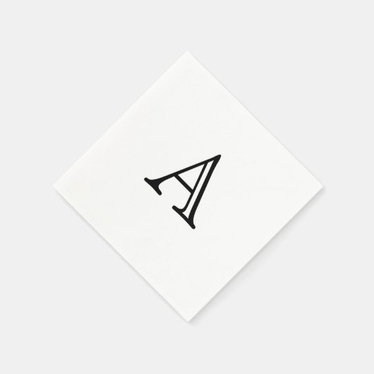 Klassiek Elegant Professioneel Monogram Servet (Hoek)