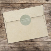 Klassiek Elegant Rond Terugkeeradres Palmbladeren Ronde Sticker