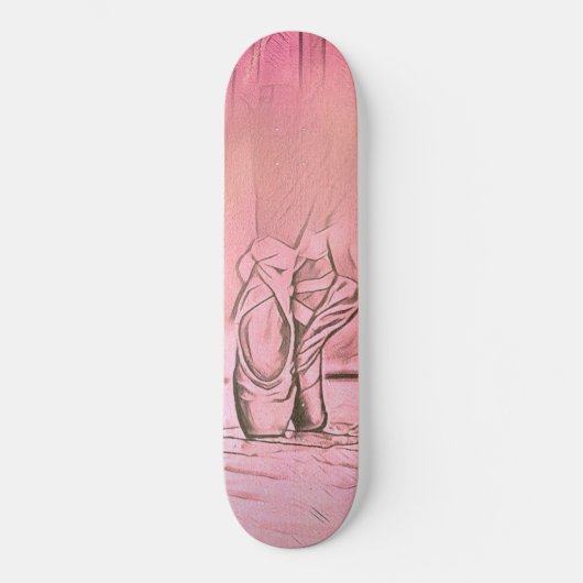 Klassiek elegant roze Ballerina Feet Persoonlijk Skateboard (Voorkant)