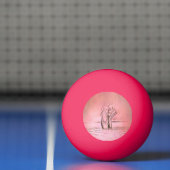 Klassiek elegant roze Ballerina Feet Pingpongbal (Net)